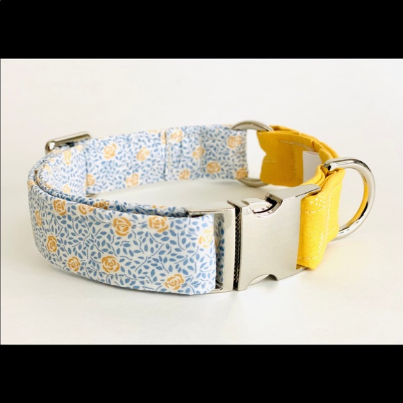 NEW - Beautiful Dog Collar - Two Toned, Yellow & Blue - Size:Large 18 - 22inch - Picture 13 of 14